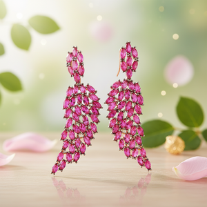 Pendientes de ala de Ángel Rosa de Plata de Ley 925K chapado en oro rosa - Product Image 3