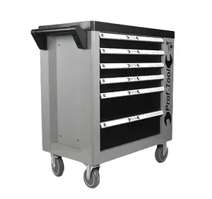 Multi Functional 6 Drawer Rolling Box Thickness 0.8mm Steel Storage Cabinet Grey Locking Tool Chest for Auto Repair Store