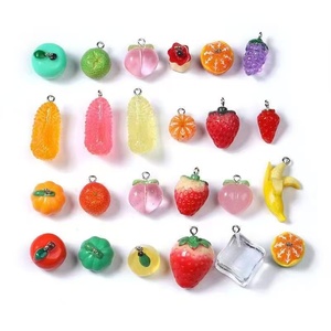 Resin Fruits <strong>Charms</strong> for Children's DIY Jewelry Making Elegant Grape Apple Pendant Accessories Earrings Necklace Great Gift - Product Image 1