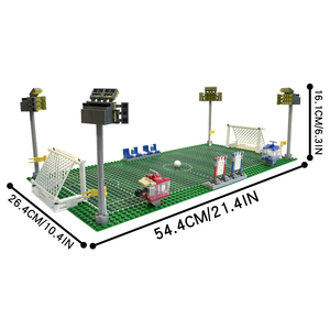 Moc4171 Sân Bóng Đá 397Pcs Gạch Thành Phố Loạt Thể Thao Cảnh Trận Đua Mô Hình Lắp Ráp Thu Thập Xây Dựng Khối Trẻ Em Quà Tặng Đồ Chơi - Product Image 3
