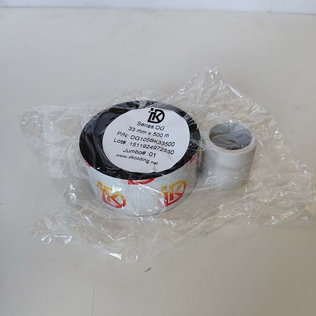 DG 33mm*500m Dikai D03S D05S Thermal Transfer Coding Machine Ribbon TTO Thermal Transfer Printer Ribbon TTO Carbon Ribbon
