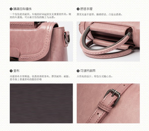 Bolso de Mano de Diseño para Mujer, de Cuero Genuino, Bolso Pequeño con Cierre de Cremallera, Bolso Tote de Piel de Vaca - Product Image 4