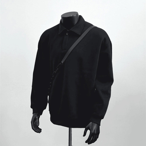 <span class=keywords><strong>Polo</strong></span> autunno pesi massimi Plus Size <span class=keywords><strong>felpa</strong></span> bianca manica lunga <span class=keywords><strong>Polo</strong></span> camicia da uomo - Product Image 2