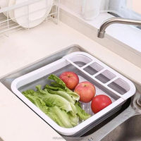 Égouttoir à vaisselle pliable de haute qualité, égouttoir à vaisselle portable, plateau de rangement