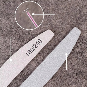Limes à ongles épaisses et fortes, tampon de ponçage pour manucure, chaux <span class=keywords><strong>demi</strong></span>-<span class=keywords><strong>lune</strong></span>, grain 100/180 et 180/240 - Product Image 5