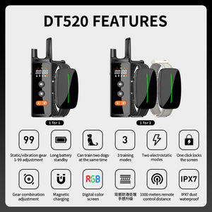 तीन-चैनल वाटरप्रूफ ip67 ध्वनि बीप कंपन स्थिर बिजली प्रशिक्षण कॉलर छाल नियंत्रण - Product Image 4