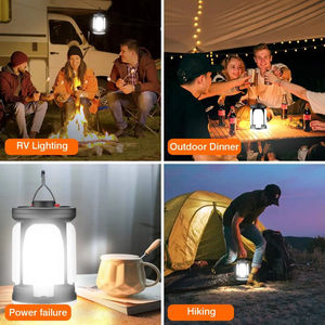 2025 nuevo 6 modos recargable USB Solar plegable LED tienda de luz con gancho colgante carga del teléfono lámpara de Camping iluminación fotográfica - Product Image 6