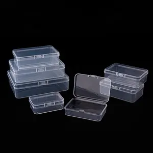 Multifunction Rectangular transparent PP plastic storage box packing box for hardware fittings electronic accessories