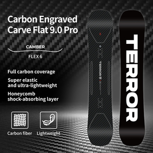 Planche à neige en fibre de carbone |   Flex 6 All-Mountain Twin Tip |   Fabricant de snowboards sur mesure OEM/ODM CARBON 9.0 PRO - Product Image 1