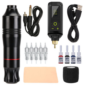 Ghostaxe Expédition rapide Kits de <span class=keywords><strong>tatouage</strong></span> sans fil Set de <span class=keywords><strong>tatouage</strong></span> pour débutants <span class=keywords><strong>Machine</strong></span> <span class=keywords><strong>a</strong></span> <span class=keywords><strong>Tatouer</strong></span> Professionnelle for Body Art Tattoo Kits Set - Product Image 2