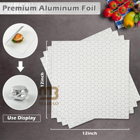 Emballage en feuille d'aluminium isolé thermiquement en nid d'abeille anti-graisse jetable personnalisé pour les aliments chauds Burger Sandwich Hot Dog Shawarma Kebab
