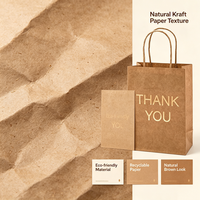 Vente en gros sac en papier de remerciement personnalisé avec votre propre logo sacs en papier kraft avec poignées et réutilisables à des prix abordables