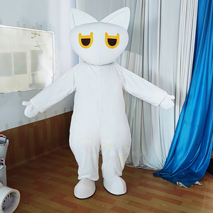 Nuevo producto transfronterizo, adorable disfraz de Mascota de peluche de gato blanco, suave y acogedor, Ideal <span class=keywords><strong>para</strong></span> marketing de marca y fiestas - Product Image 1