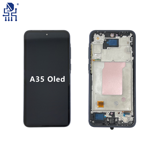 Factory Wholesale for Samsung for Galaxy A35 OLED LCD Display Assembled Mobile Phone Frame with Digitizer 1 Year Warranty