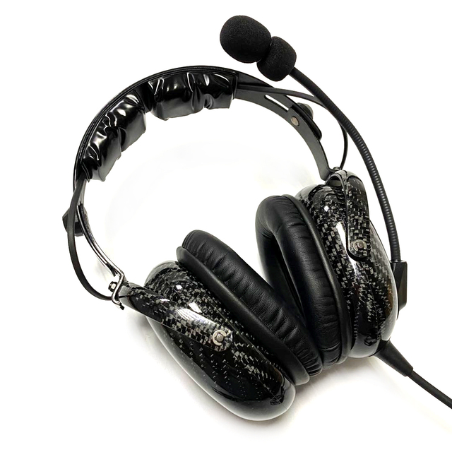 With 6.3mm/5.3mm Dual Plug Pilot Intercom Aviation Headset ANR Aviation Noise Cancelling
