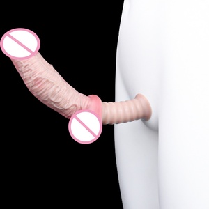 FAAK Screw Handle Thick <b>Dildo</b> Dual Density Silicone Long Realistic Penis With Sucker Sex Toy for Women Men Anal <b>Dildo</b> Butt Plug - Product Image 4