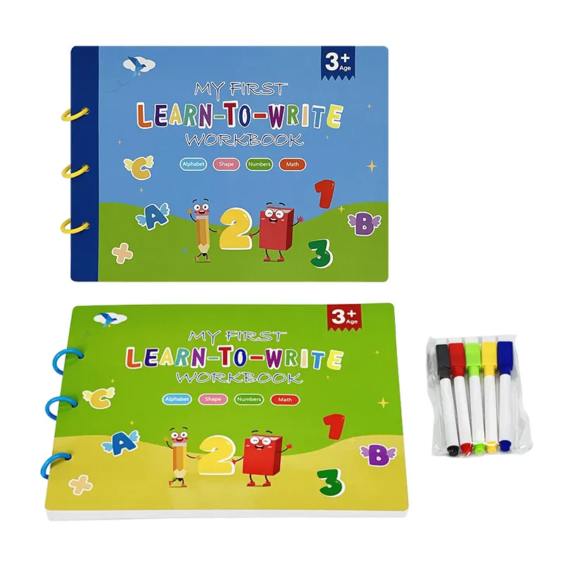 New Design Full Color Printing Custom Magical Handwriting Workbooks Curious Child Workbook For Age 3