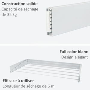 Tendedero de ropa telescópico de metal de alta resistencia para interiores, plegable, montado en la pared, de 4M de altura, con 5 rieles - Product Image 5