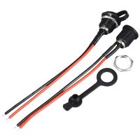 Adaptateur de prise d'alimentation CC 2-en-1 5,5 mm x 2,1 mm 3P ABS avec contact en laiton - Connecteur femelle 12V IP20