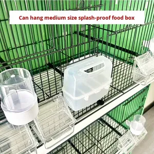 Nouvelle cage d'élevage pliable en fer et métal pour canaris Yubird, pinsons bleus, hirondelles grises, et grande boîte pour hibiscus jaune doré - Product Image 2