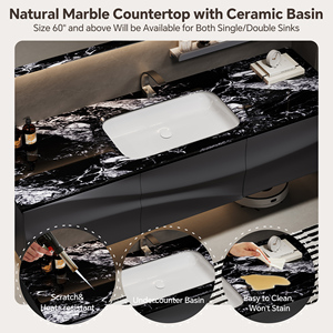 Elegante Mobile da Bagno con Lavabo Singolo o Doppio: Perfetta Combinazione di Stile Lussuoso e Moderno con Specchio Intelligente e Vano Portaoggetti - Product Image 3