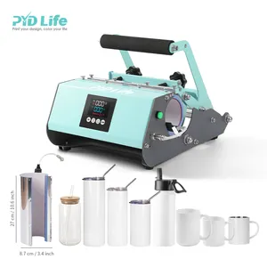 PYD Life Großhandel Sublimation Skinny Straight Mug Flasche Becher Green Heat Press 30oz Sublimation Becher Press Machine