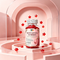 Gummies personnalisées avec logo de marque, sans pectine ni gélatine, pour le rehaussement des fesses et l'amélioration des hanches