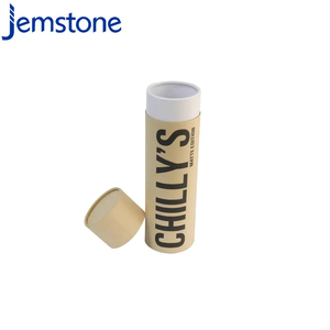 China venta al por mayor 100% reciclado Biodegradable Kraft artesanía cilindro tubo de papel de embalaje con tapa - Product Image 1