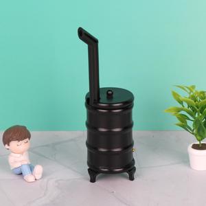 Maison de poupée 1:12, meubles miniatures pour maison de poupée, modèle de scène miniature, ornement en <span class=keywords><strong>bois</strong></span>, cuisinière vintage noire - Product Image 4