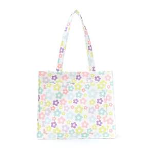 Bolsa de Mano de Lona de Algodón Estampada, Gran Capacidad, Diseño Elegante, de un Solo Hombro, con Lindas Flores, Portátil - Product Image 2