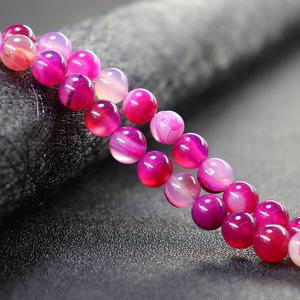 Cuentas Sueltas de Ágata <span class=keywords><strong>Sara</strong></span> Multicolor con Rayas de Alta Calidad para la Fabricación de Joyas, Cuentas de 10 mm - Product Image 4