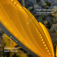 Décoration lumineuse LED 3D géante TOPREX en forme de papillon pour mariage, allée, événement élégant, toile de fond de scène, motif certifié CE RoHS