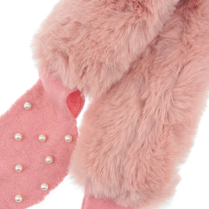 New elegant girl winter warm <b>scarf</b> soft plush knitted <b>faux</b> <b>fur</b> fashion <b>scarf</b> shawl - Product Image 5