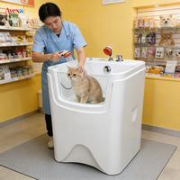 Nouvelle Conception Baignoire pour Animaux en Acrylique avec Fonction Massage et Drain Anti-Bouchon de Cheveux pour Toilettage Chien Chat Vente en Gros