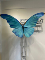 Nouvelle conception J-351 : Arche géante en papier papillon pour décoration de fond de mariage, événements, fêtes, vitrines et merchandising visuel
