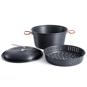 <span class=keywords><strong>Set</strong></span> di Pentole da Campeggio in Lega di Alluminio per 2-3 Persone - Pentola da 5L con Coperchio in Acciaio Inox, Resistente e Leggero per Escursionismo e Frittura - Product Image 3