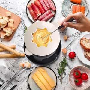 Ensemble de marmites portables en fonte émaillée avec brûleur <span class=keywords><strong>à</strong></span> alcool pour le fromage, <span class=keywords><strong>la</strong></span> soupe, le ragoût, le riz, <span class=keywords><strong>la</strong></span> cuisine sur table - Product Image 3