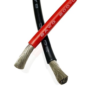 สายไฟทองแดงเคลือบดีบุก RuiQi 8AWG 1650/0.08 แบบหลายเกลียว เส้นผ่านศูนย์กลางภายนอก 6.0 มม. สายยางซิลิโคนทนความร้อนสูงแบบยืดหยุ่น สีแดงดำ สำหรับแบตเตอรี่ - Product Image 2