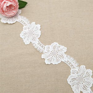 Encaje de estilo elegante, encaje bordado de alta calidad, técnica de guipur, decoración de encaje químico - Product Image 2