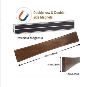 Support magnétique transfrontalier pour couteaux, bloc magnétique double face pour couteaux, support à couteaux en bois, planche à découper en bois, sans perçage - Product Image 1