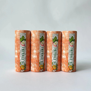 Tubo de papel kraft blanco, personalizado e impreso, ecológico, para la creación de bálsamos cosméticos sólidos y protectores solares DIY. - Product Image 3