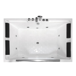 עיסוי אקרילי מודרני חדש זכוכית רב תפקודי ג'קוזי בריכות ג'קוזי אמבטיות ואמבטיה אמבט ספא אמבט בלבואה אור LED כפול - Product Image 2