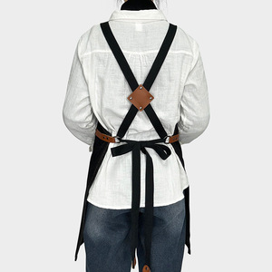 <span class=keywords><strong>Tablier</strong></span> Niuweili à bretelles croisées en toile épaisse, sans manches, pour <span class=keywords><strong>coiffeur</strong></span>, salon de thé, restaurant, usage homme et femme - Product Image 4