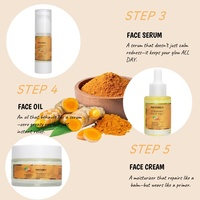 Coffret de Soins Visage Éclaircissants et Apaisants au Curcuma Premium, Kit de Voyage pour le Blanchiment et l'Éclat de la Peau