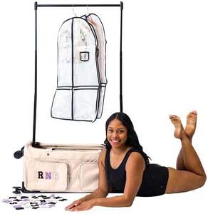 Échantillon gratuit : Sac de transport pour robe de mariée avec porte-vêtements intégré, sac de danse pour femme, sac de voyage à roulettes pour vêtements - Product Image 1