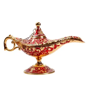 Hand Painted Enamel Brass Censer Luxury Metal Arabic Incense Burner Incense Stick Holder