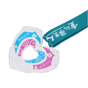Hohe Qualität Niedriger Preis Günstige Benutzer definierte Zink legierung Herzförmige Paar Medaille Souvenir Medaillen - Product Image 2