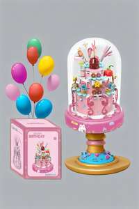 ABS modèle éducatif blocs de construction Hibiscus tournesol anniversaire <span class=keywords><strong>parc</strong></span> d'attractions décoration jouet pour enfants cadeau de fête des enseignants - Product Image 3