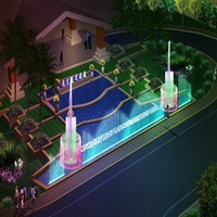 Soluciones Totales, Diseño Personalizado Gratuito, Fuentes de Agua Danzantes Interiores Grandes de Acero Inoxidable con Luces RGB DMX 512
