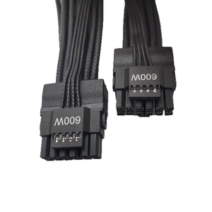 Cable Dual-Color 12+4 PCIE 5.0 Compatible con 12VHPWR, Ángulo Recto, 2x8P, 16AWG, Cubierta de PVC TPE para GPU RTX <span class=keywords><strong>3090Ti</strong></span> <span class=keywords><strong>4070Ti</strong></span> 4080 4090 - Product Image 5